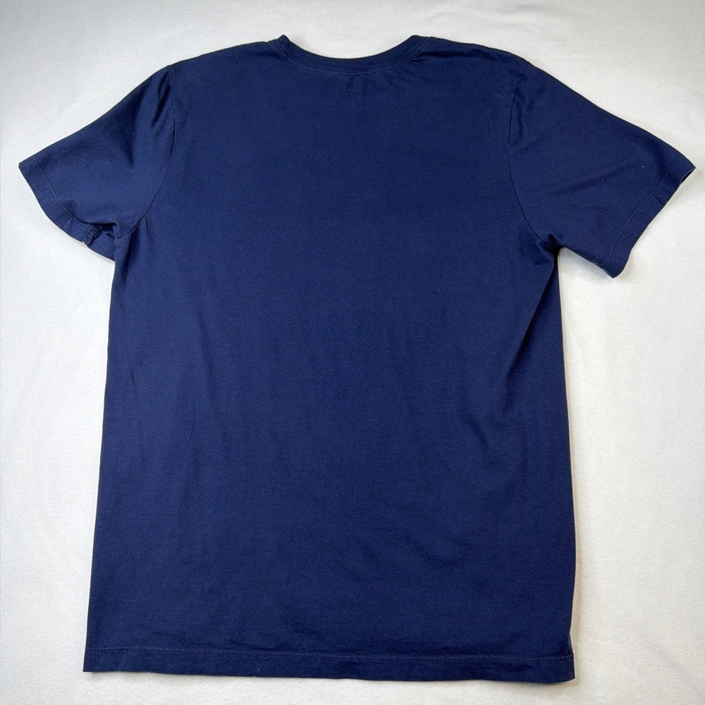 Nike The Nike Tee Men's LG Blue Graphic Swoosh T-Shirt Short Sleeve Cotton - Picture 2 of 8